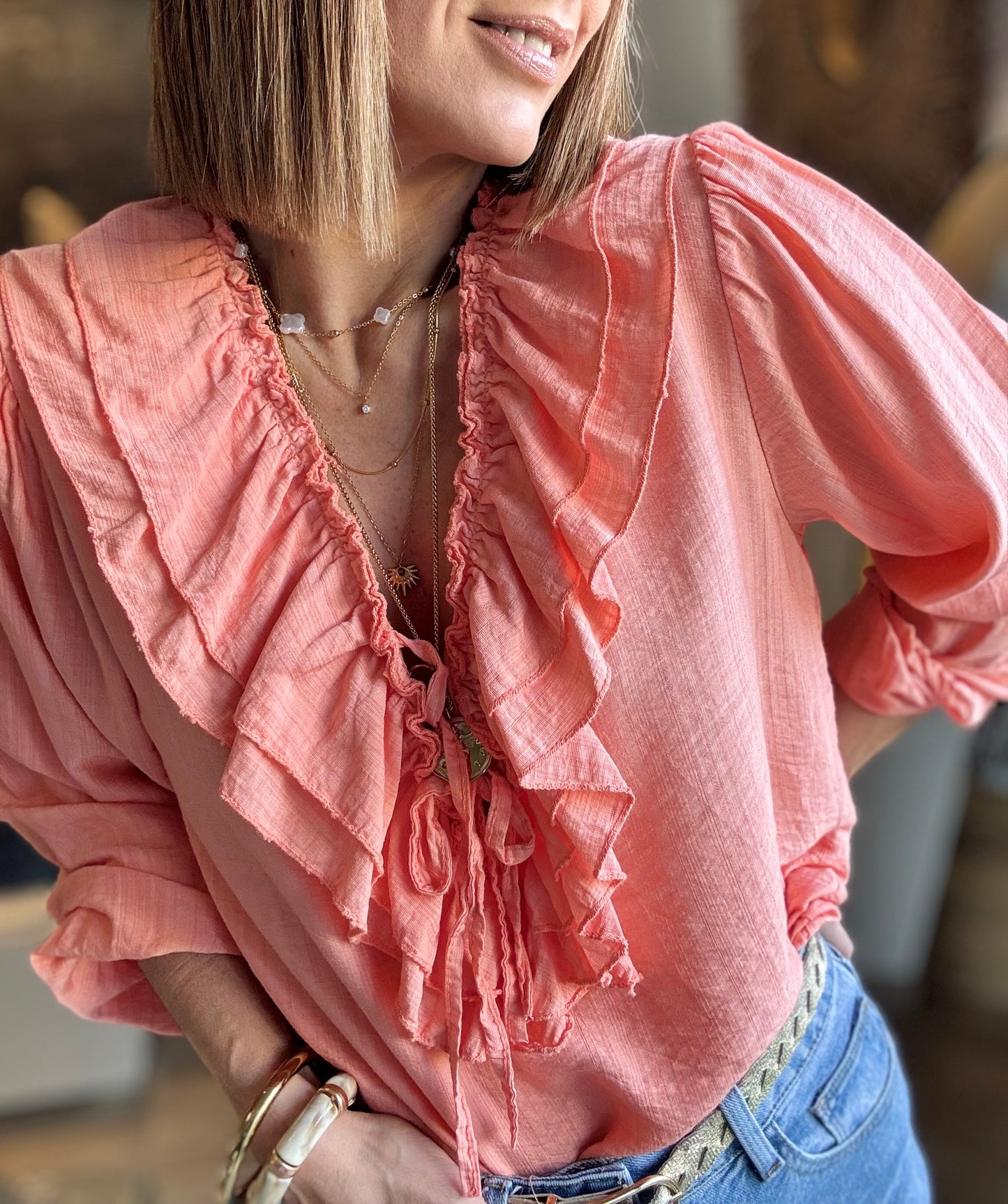 Blouse Emma saumon