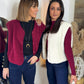 Gilet Aline bordeaux