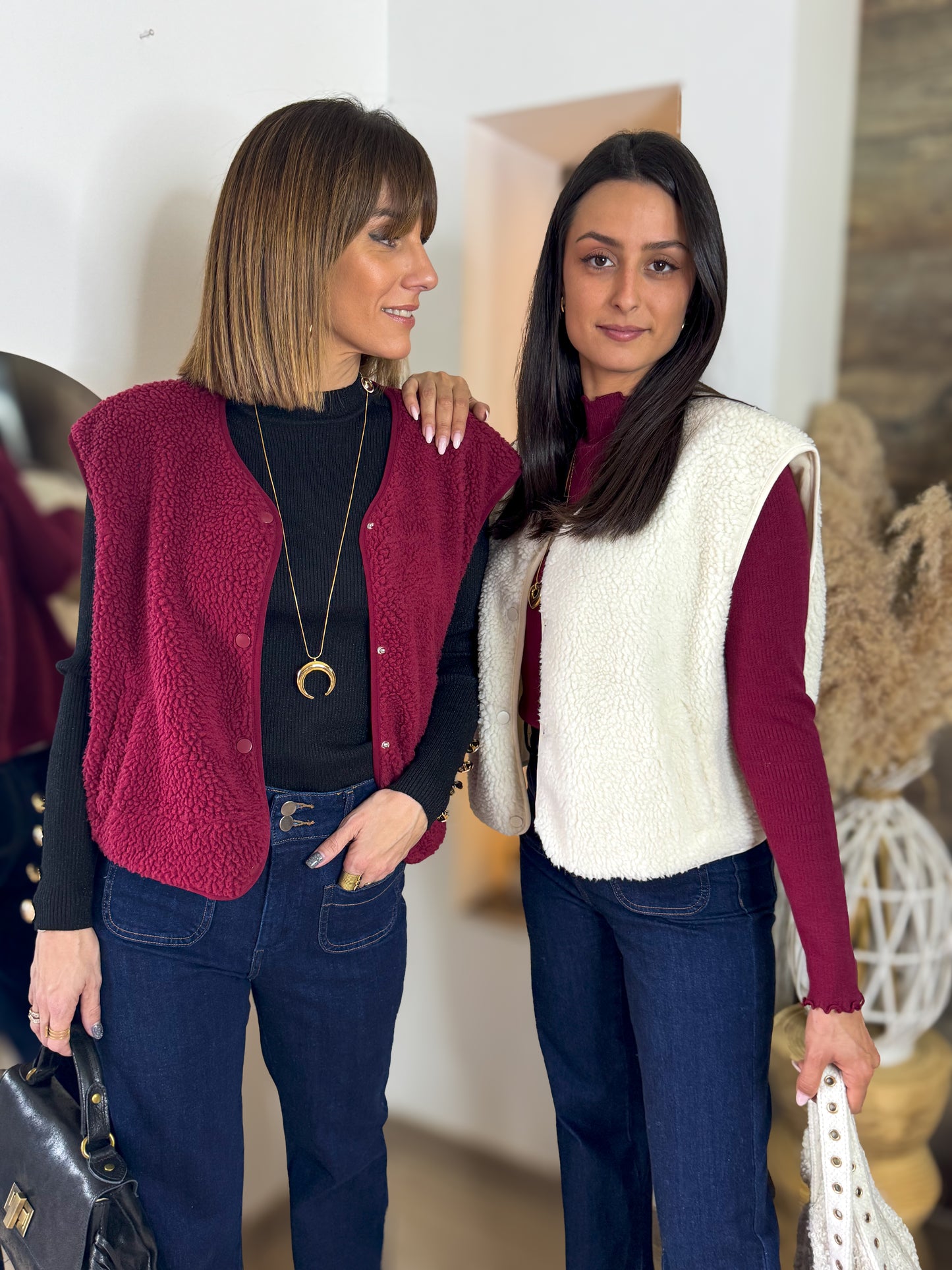 Gilet Aline bordeaux