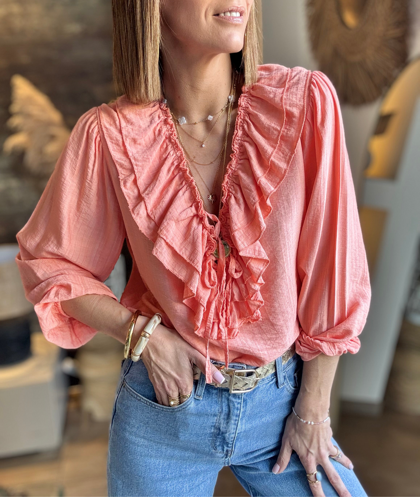 Blouse Emma saumon