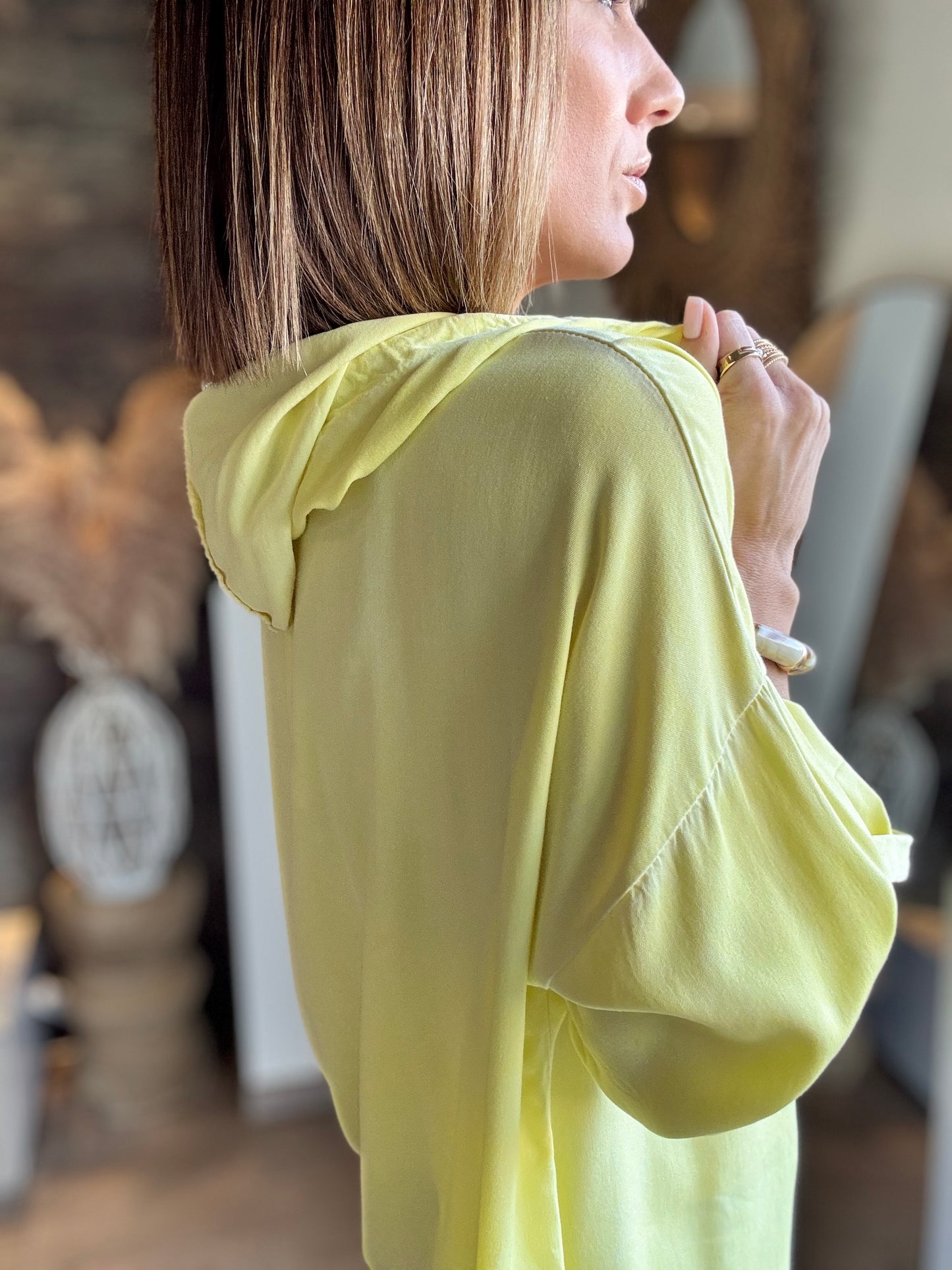 Pull fin Paolo jaune