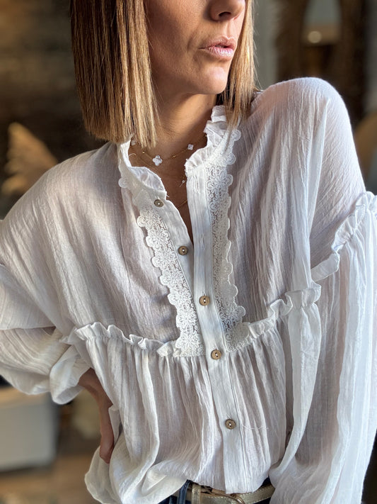 Blouse Janèle blanche