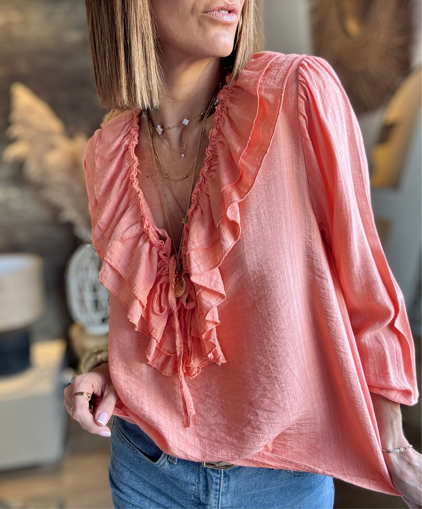 Blouse Emma saumon